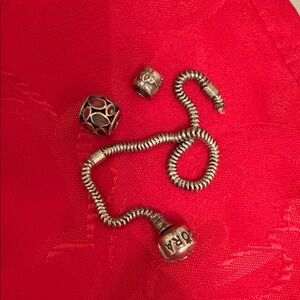 Damaged Pandora Silver Charm Bracelet